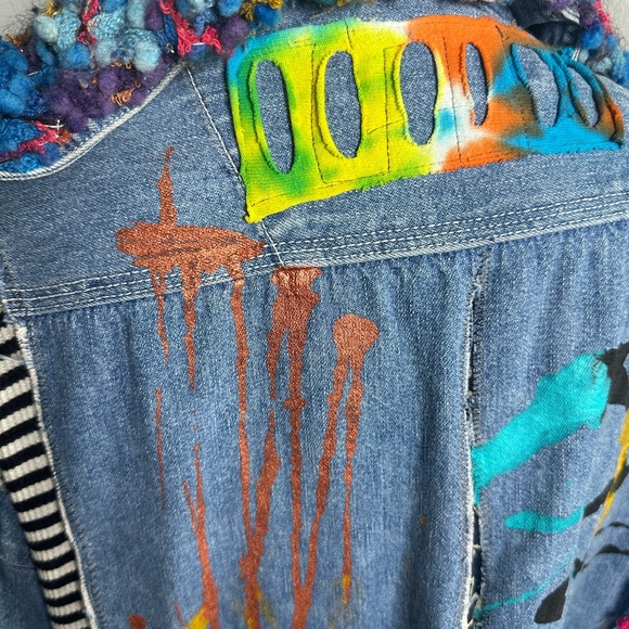 Colorful Patchwork Women's Jacket - Picture 6 of 7